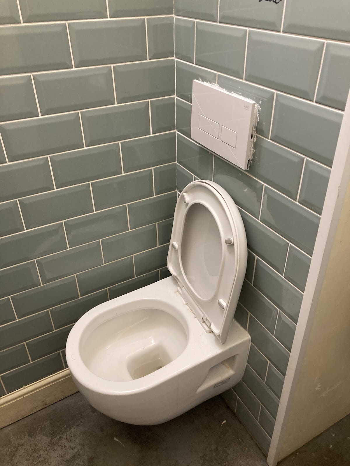 Wall-hung toilet with concealed cistern